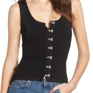 Topshop Hook Front Pointelle Rib Corset, SOLD 🥰